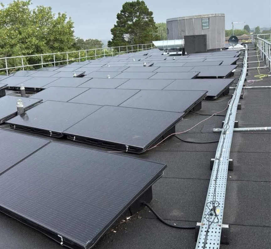 Shining glass panels